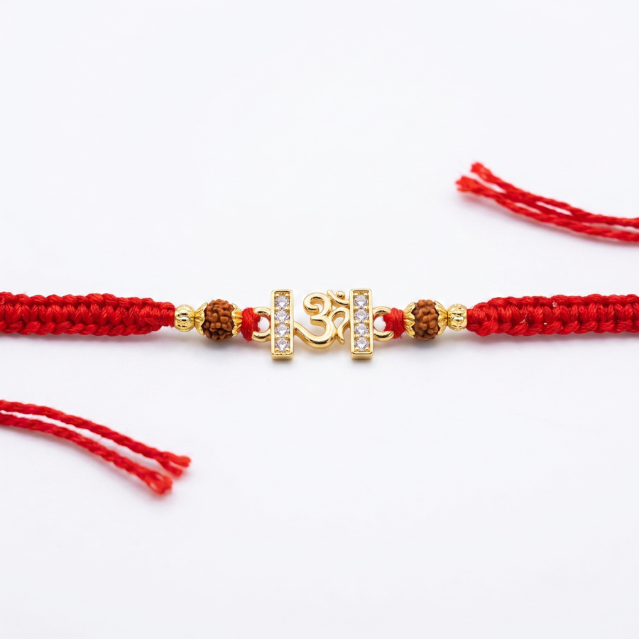 Om Divine Rudraksha Rakhi