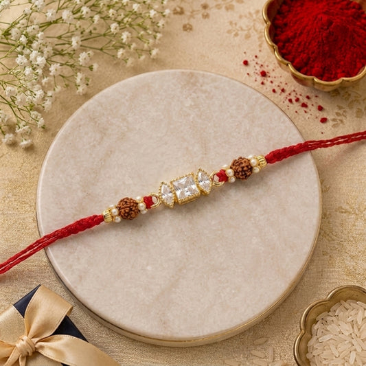 Rudraksha Crystal Pearl Rakhi