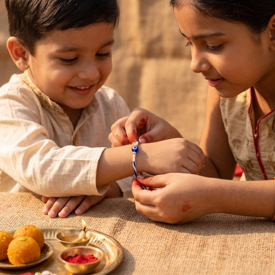 Blue Nazar Protection Rakhi