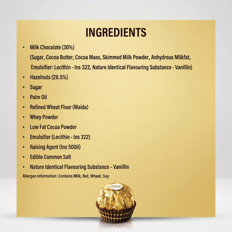 Ferrero Rocher Premium Hazelnut Milk Chocolate Gift Box