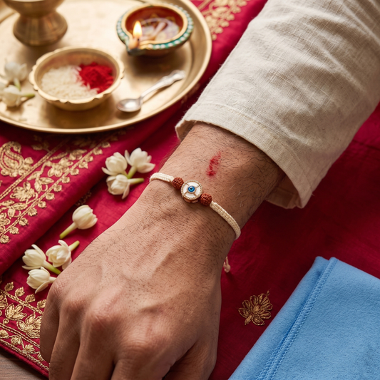 Evil Eye Rudraksha Protection Rakhi
