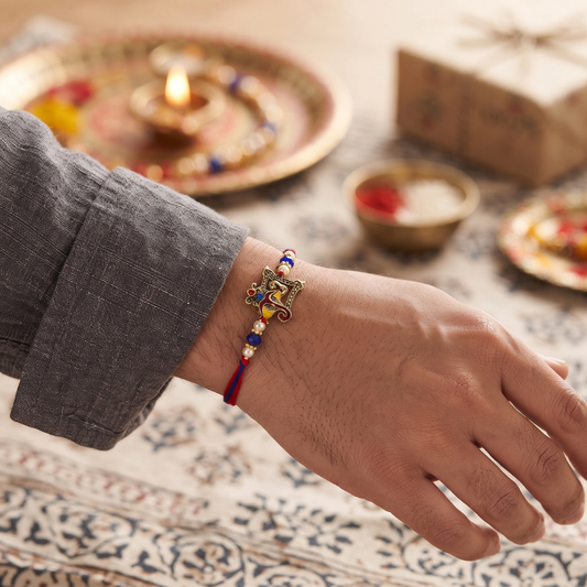 Ganesha Beaded Rakhi
