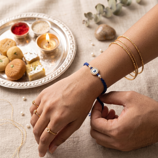 Evil Eye Pearl Protection Rakhi