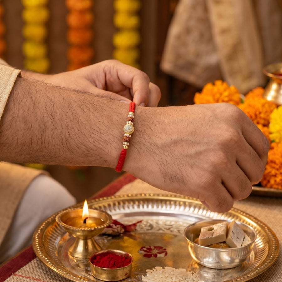 Royal Rudraksha Crystal Rakhi