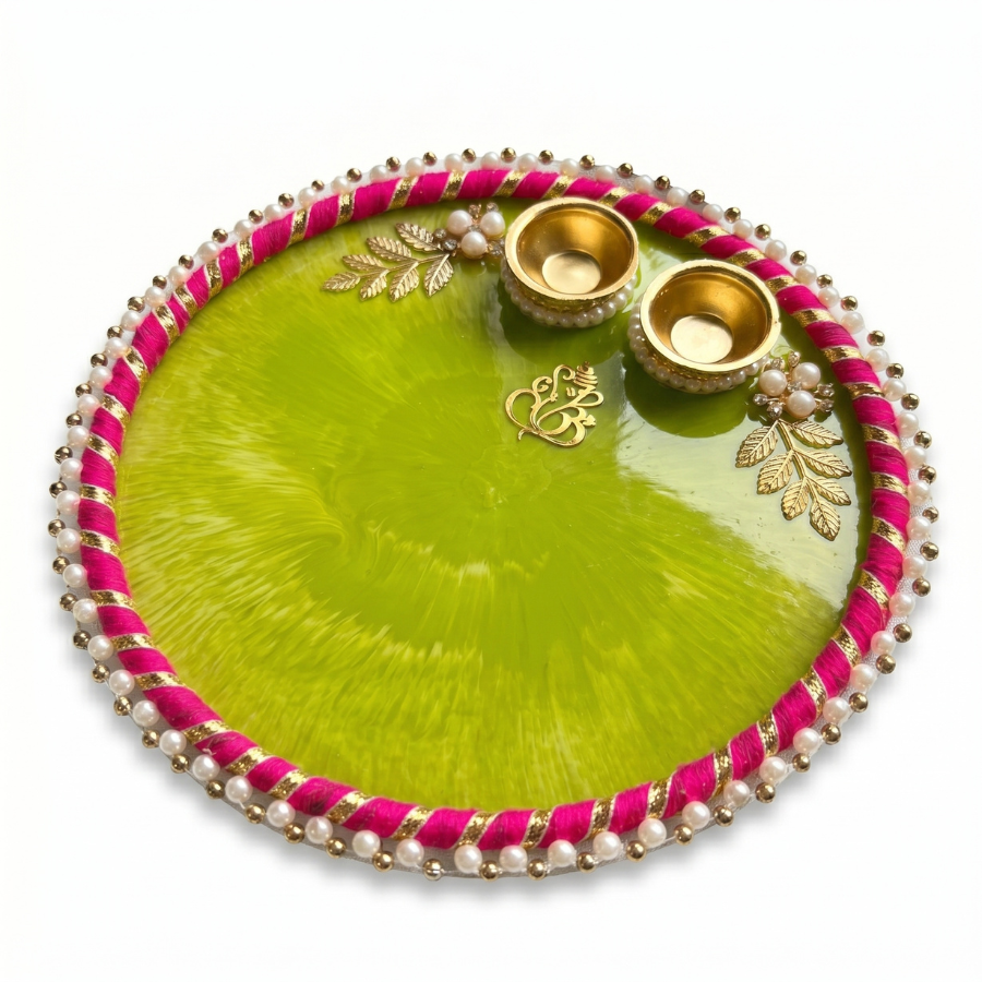Lime Blossom Ganesha Resin Thali