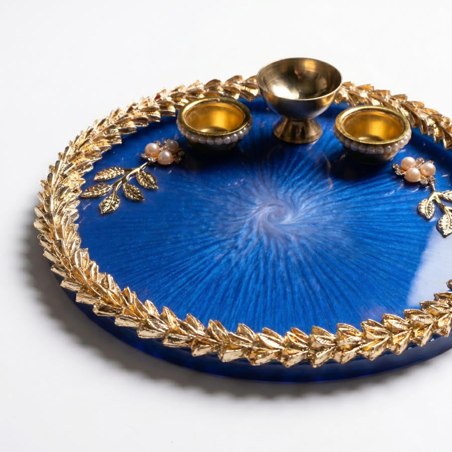Royal Sapphire Resin Thali