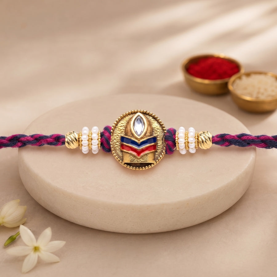 Tricolor Pearl Rakhi