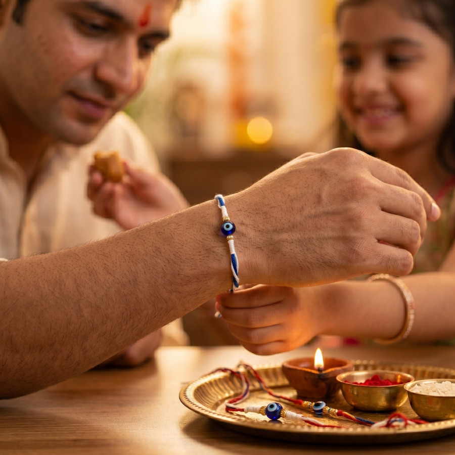 Blue Nazar Protection Rakhi