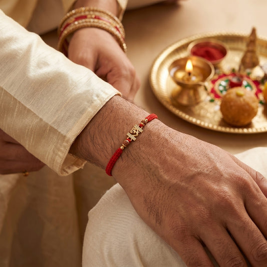 Om Divine Rudraksha Rakhi