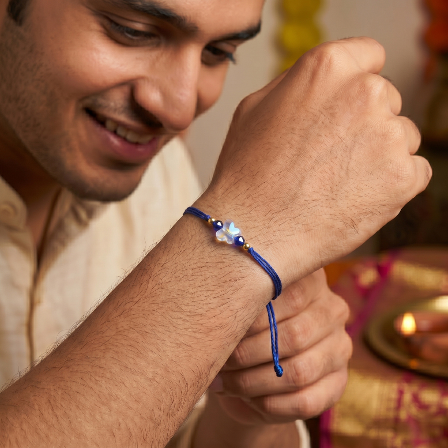 Blue Blossom Rakhi