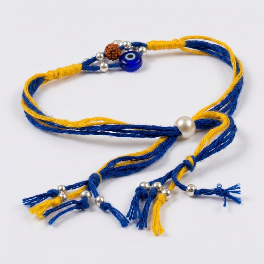 Evil Eye Rudraksha Pearl Rakhi