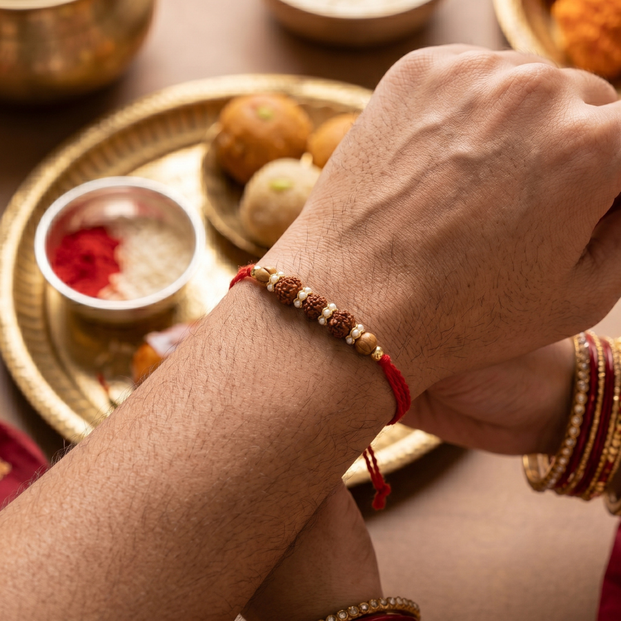 Trishakti Rudraksha Rakhi