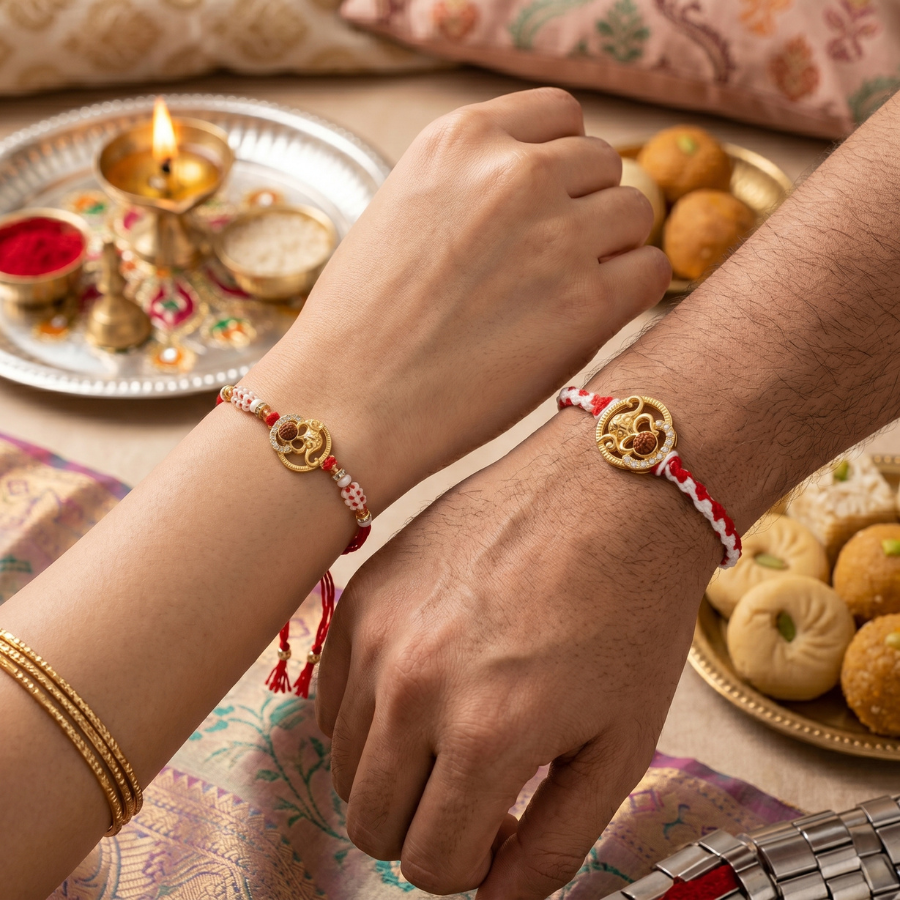 Om Ganesh Divine Rakhi Combo Set of 2