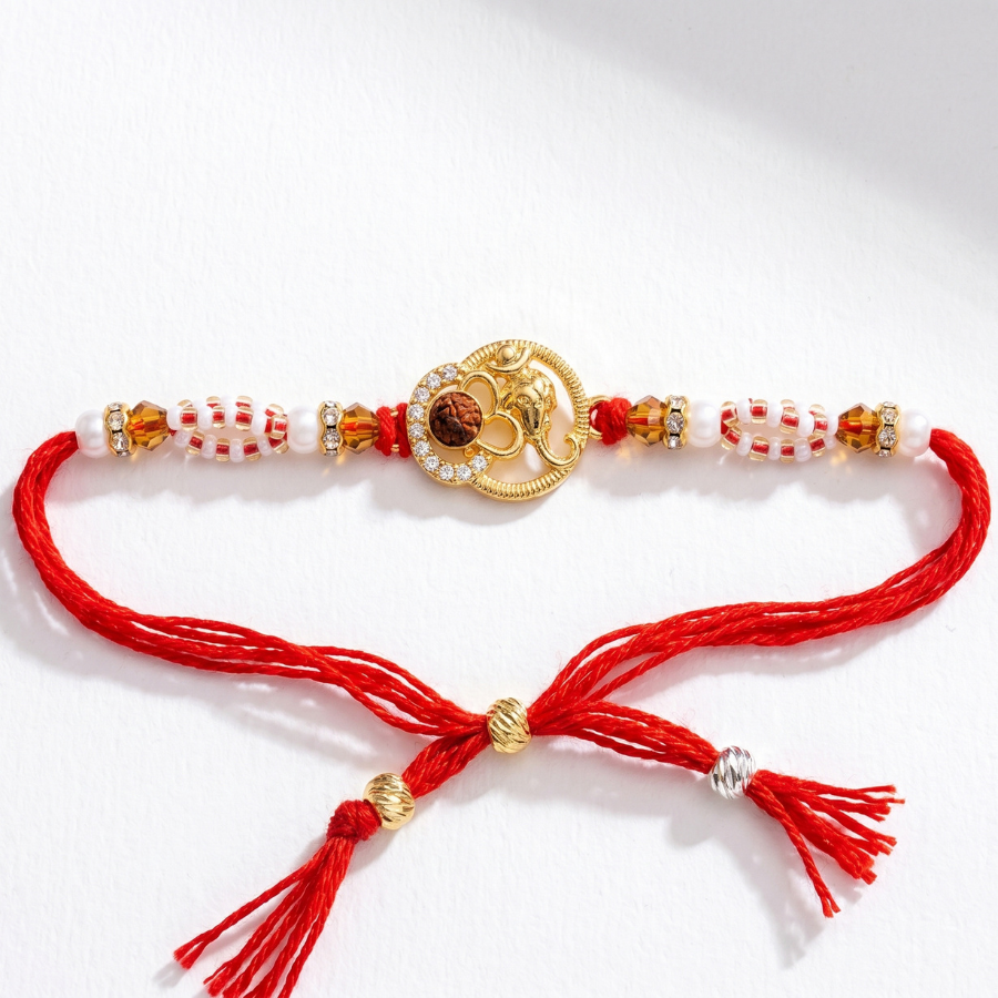 Om Divine Pearl Rakhi
