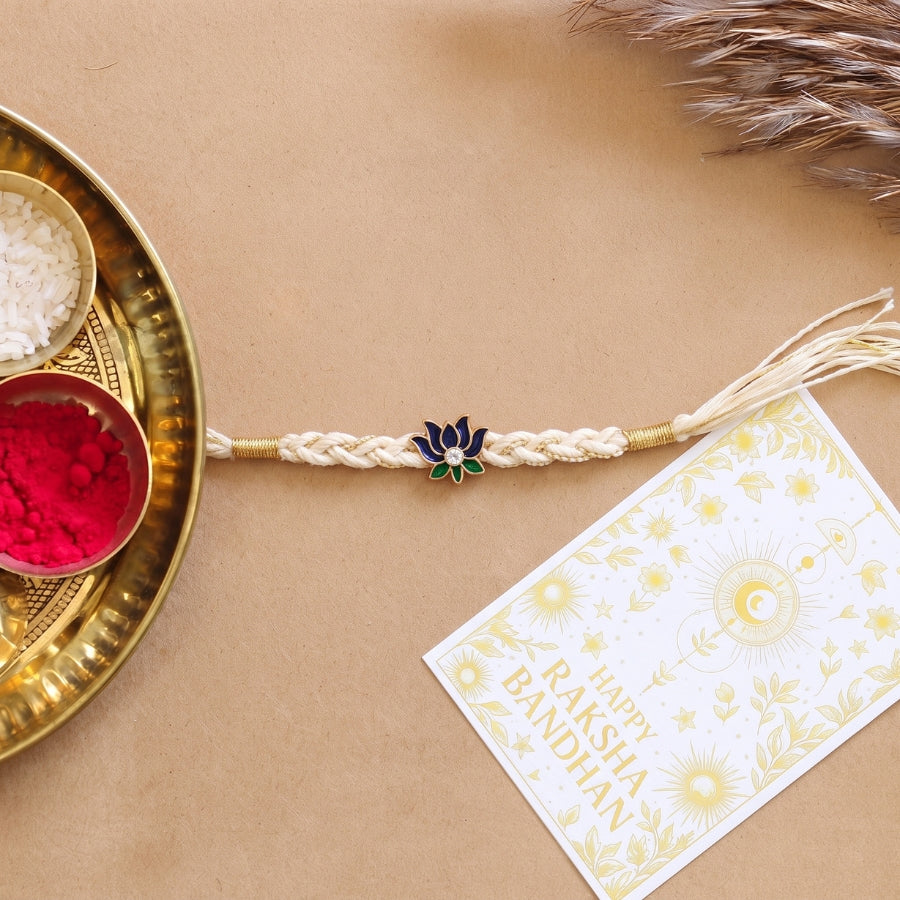 Midnight Lotus Designer Rakhi