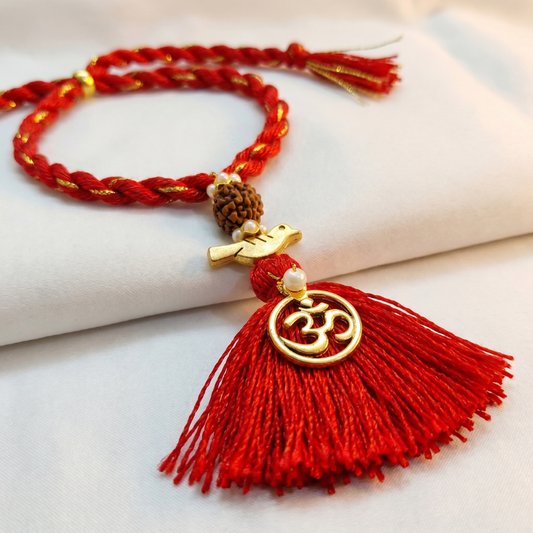 Om Bird Tassel Rakhi