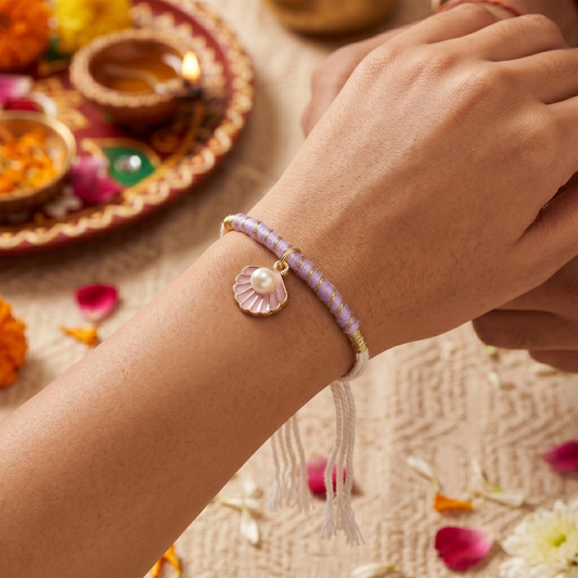 Pearl Seashell Rakhi
