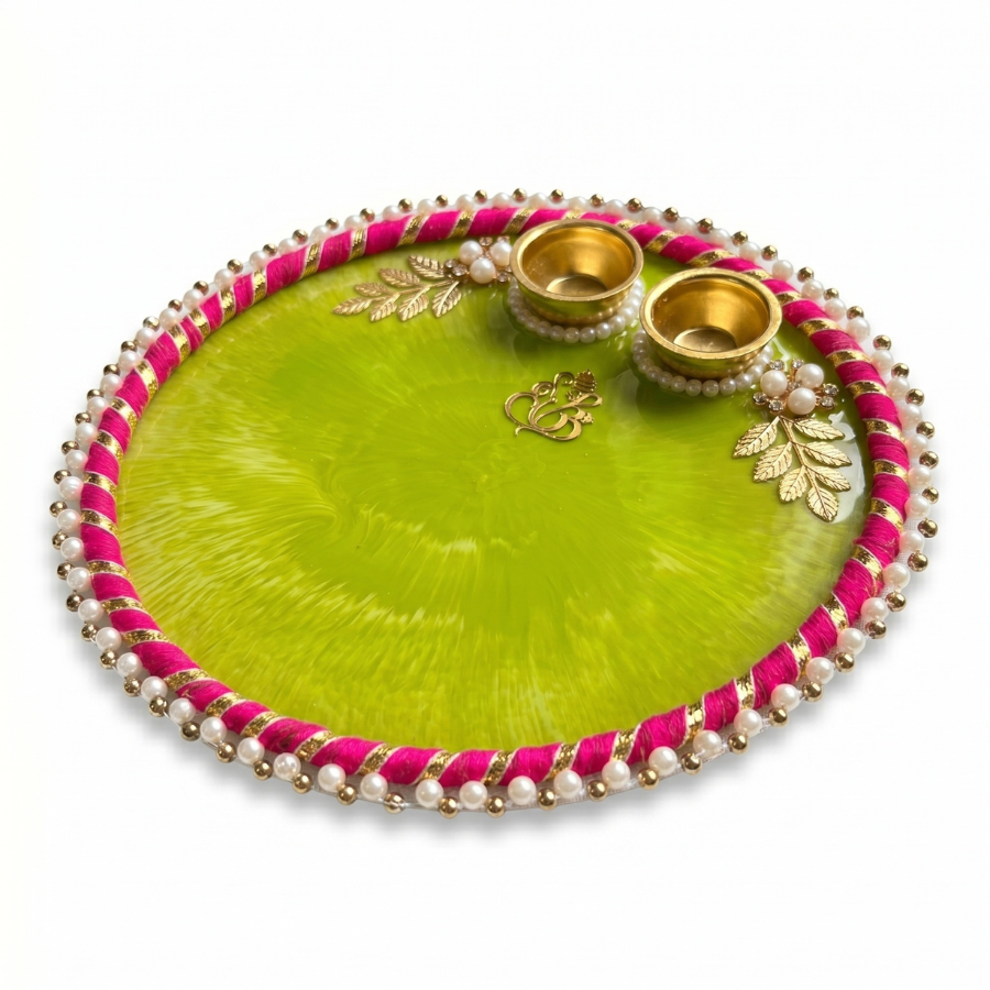 Lime Blossom Ganesha Resin Thali