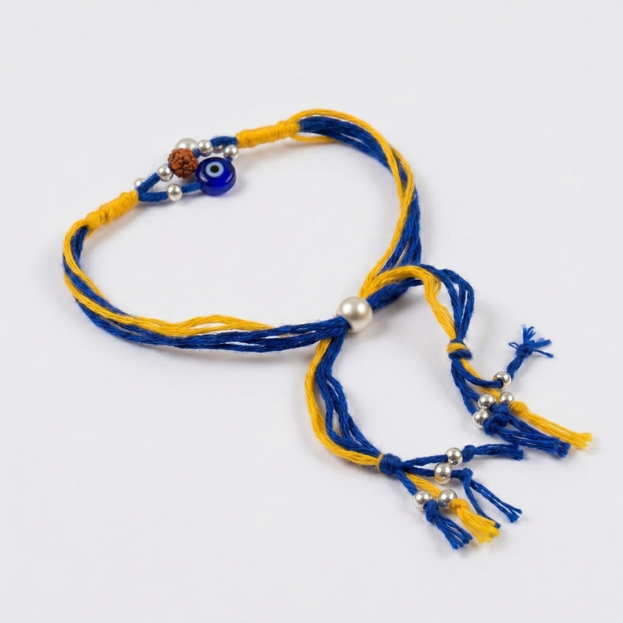 Evil Eye Rudraksha Pearl Rakhi