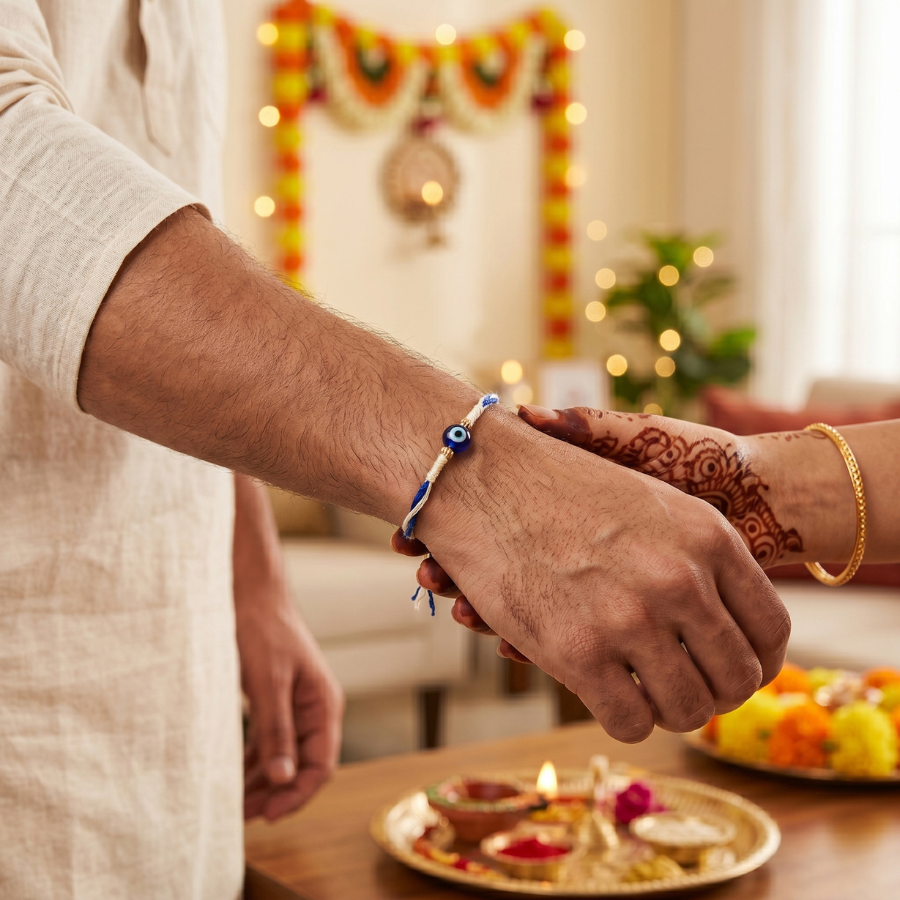 Blue Nazar Protection Rakhi