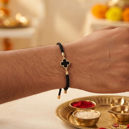 Black Clover Adjustable Bracelet Rakhi