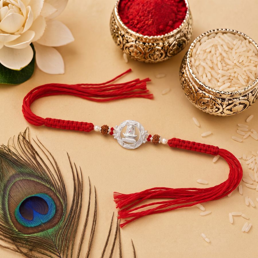 925 Silver Sacred Shivling Rakhi