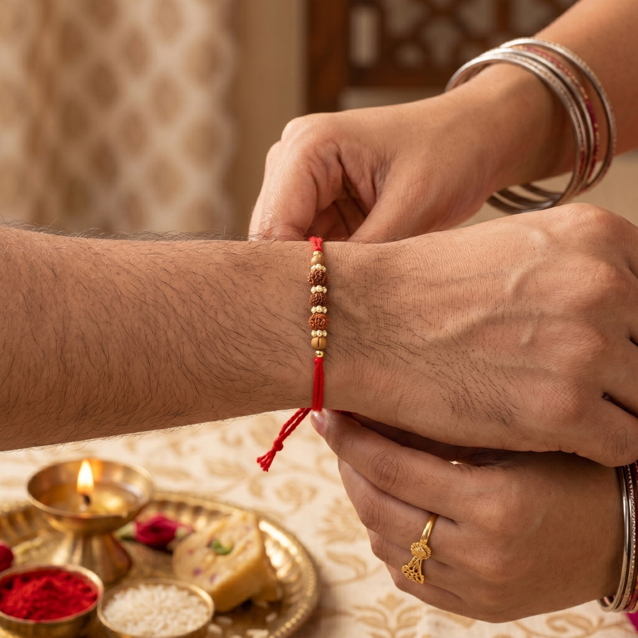 Trishakti Rudraksha Rakhi