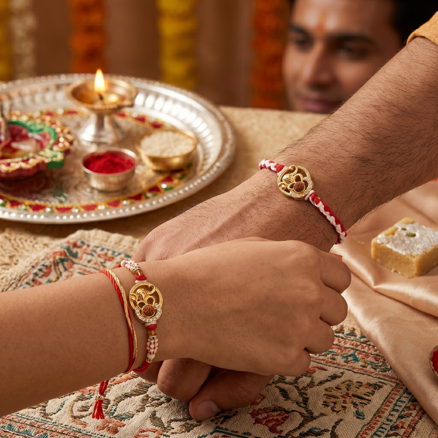 Om Ganesh Divine Rakhi Combo Set of 2
