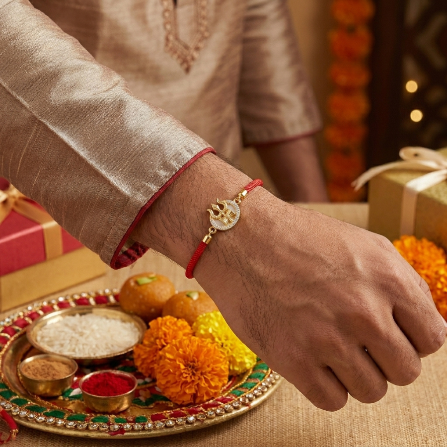 Trishul Damru Bracelet Rakhi