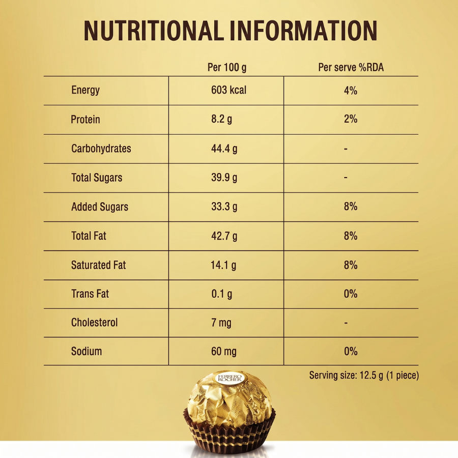 Ferrero Rocher Premium Hazelnut Milk Chocolate Gift Pack