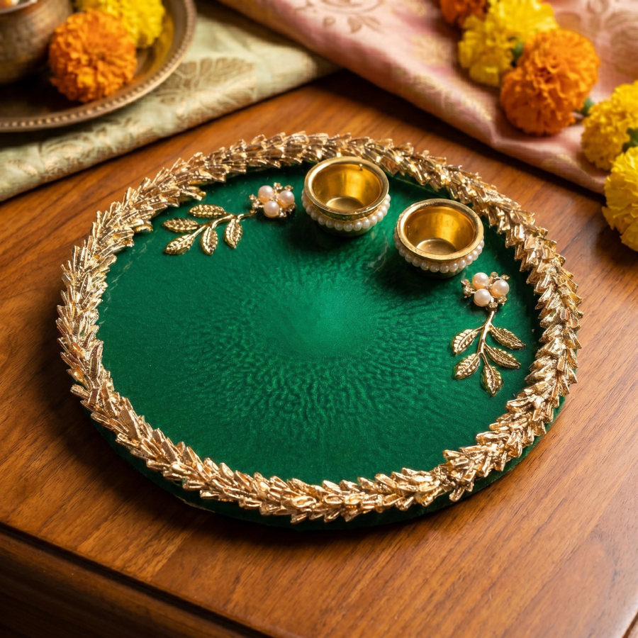 Emerald Luxe Resin Thali