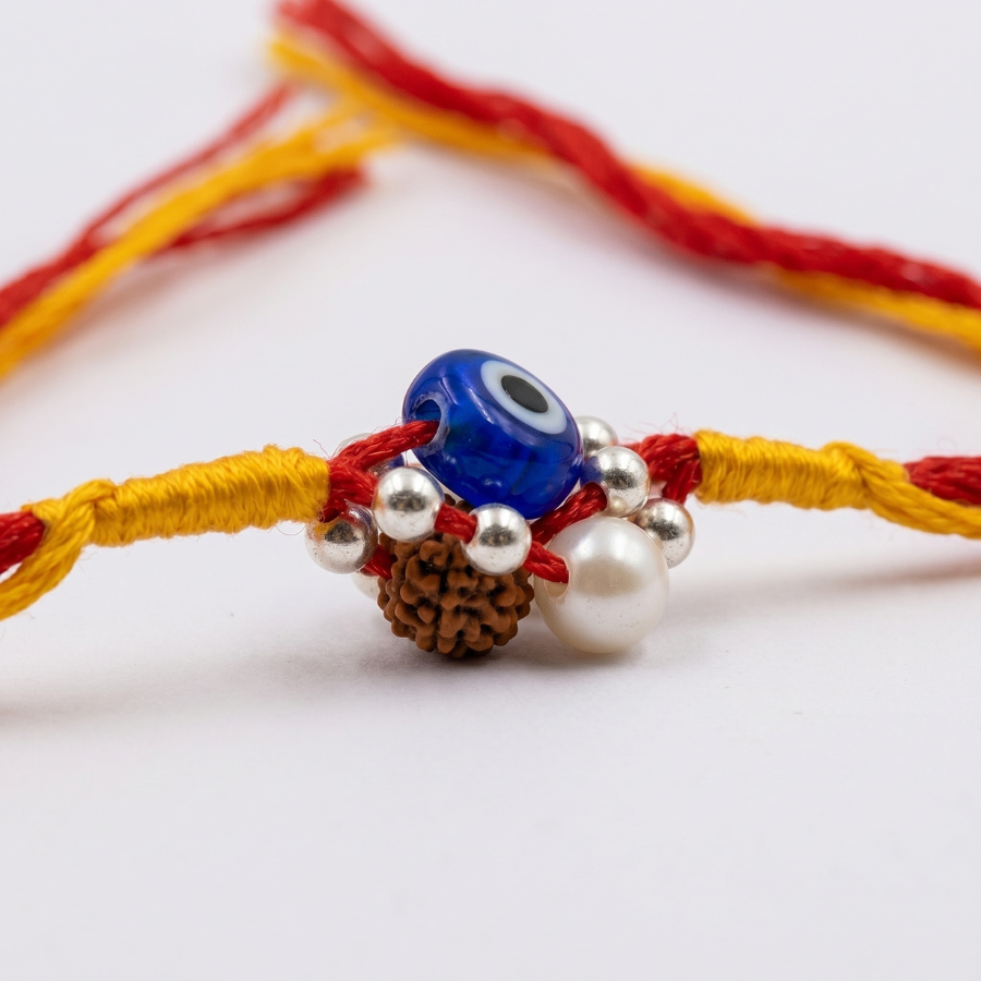 Evil Eye Rudraksha Pearl Rakhi