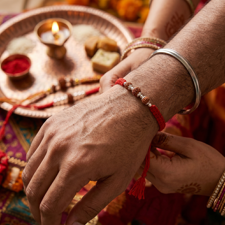 Triveni Rudraksha Rakhi