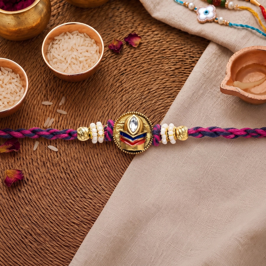 Tricolor Pearl Rakhi