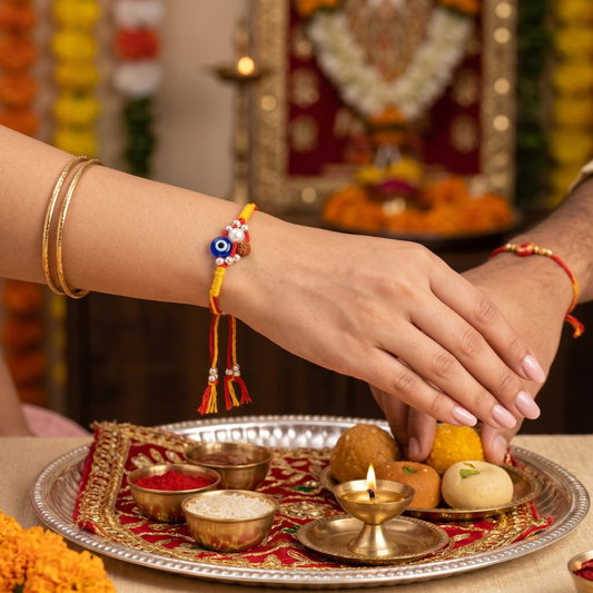 Evil Eye Rudraksha Rakhi