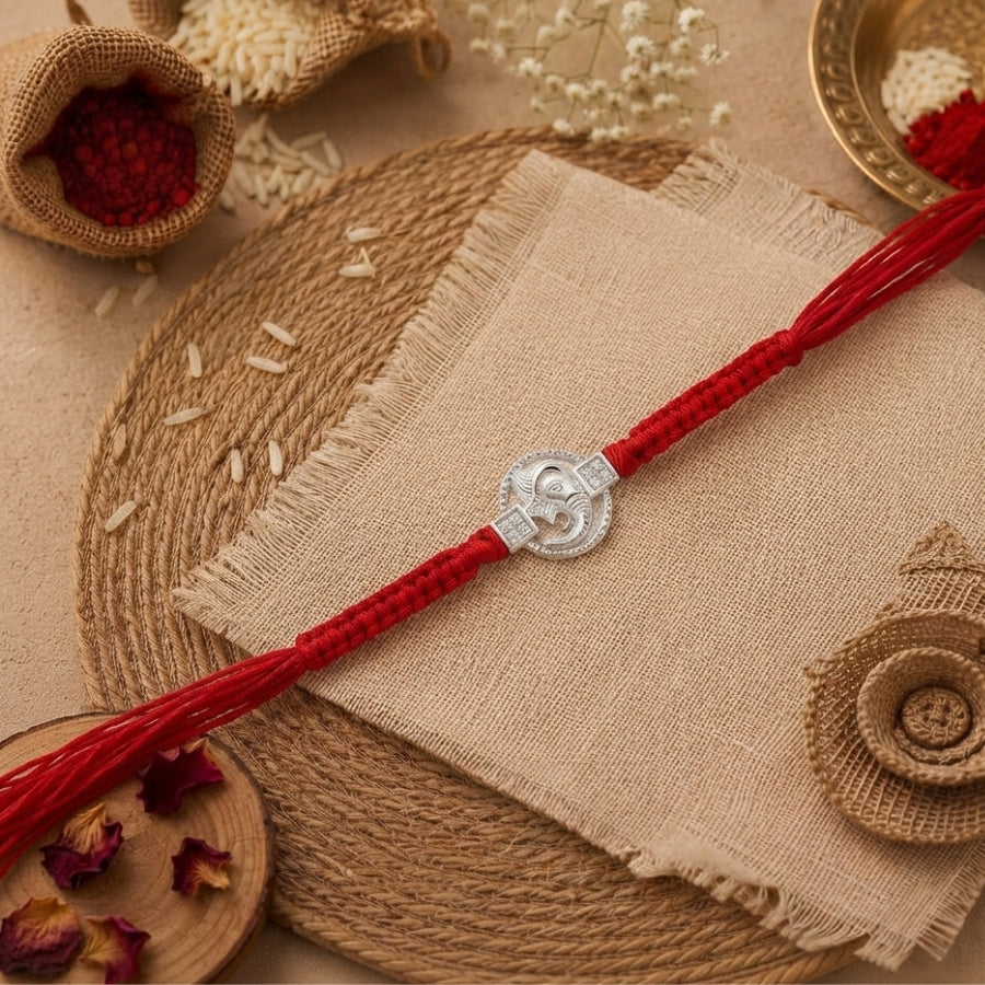925 Silver Lord Ganesha Rakhi