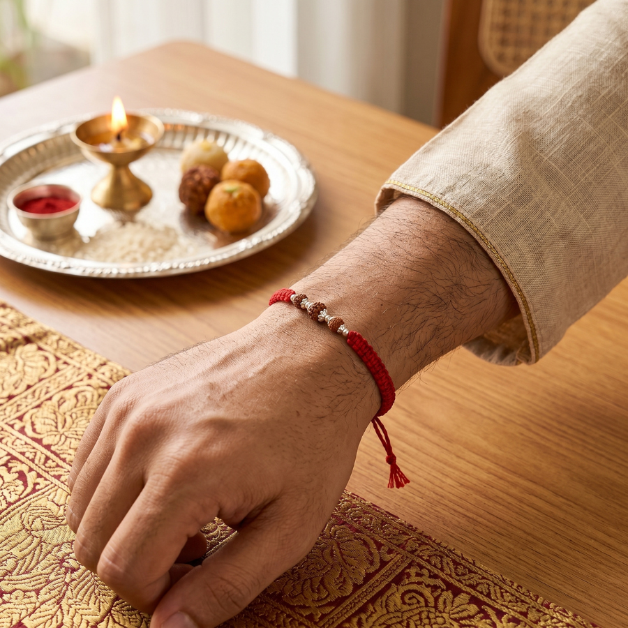 Triveni Rudraksha Rakhi