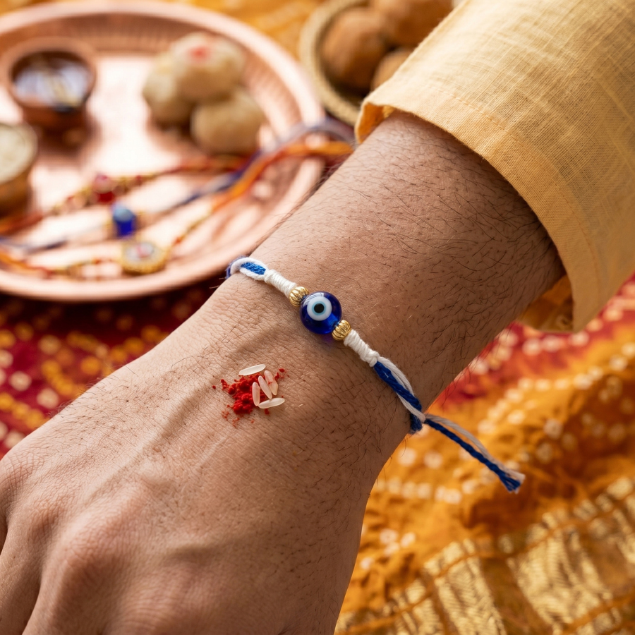 Blue Nazar Protection Rakhi
