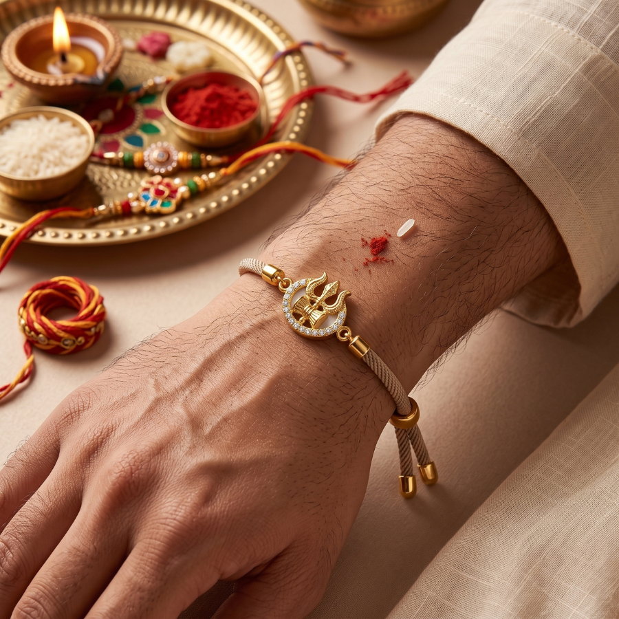 Trishul Damru Bracelet Rakhi