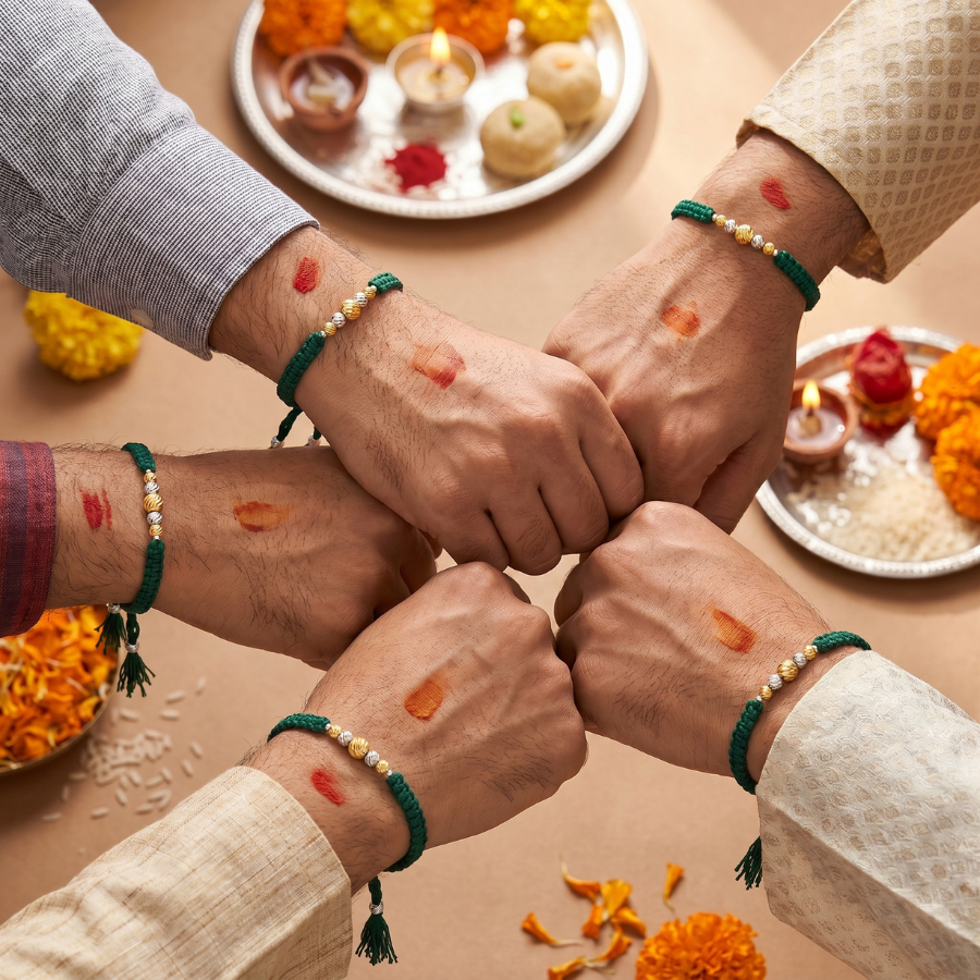 Premium Bead Rakhi Combo (Set of 5)