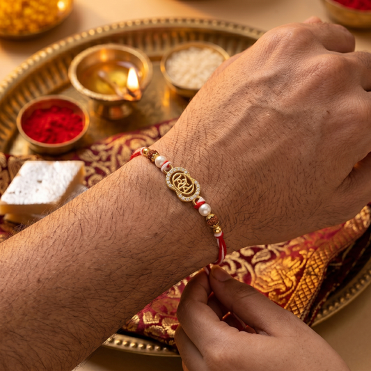 Shiv Pearl Rudraksha Rakhi