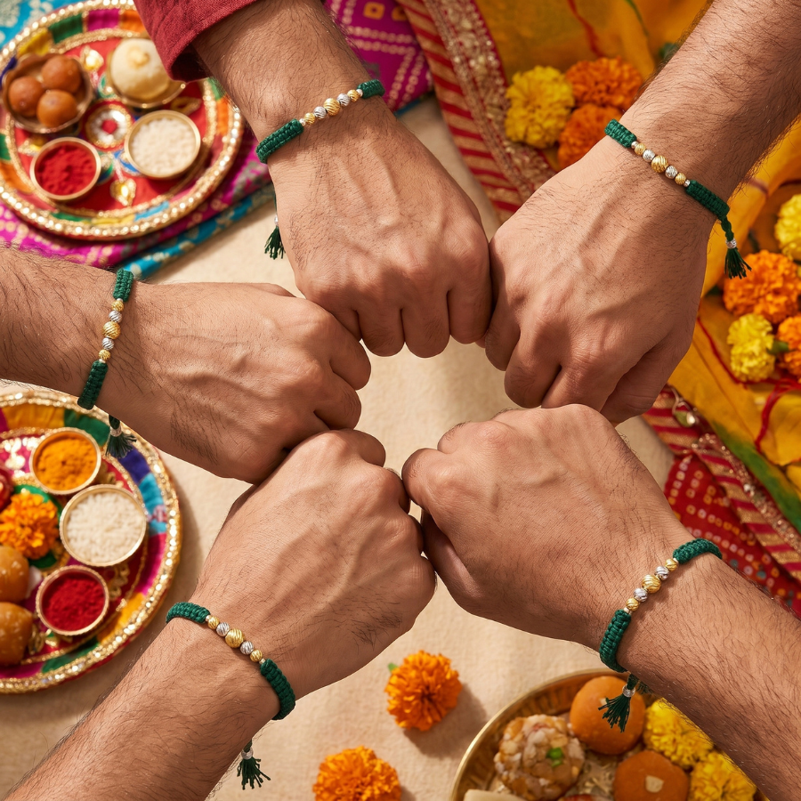 Premium Bead Rakhi Combo (Set of 5)