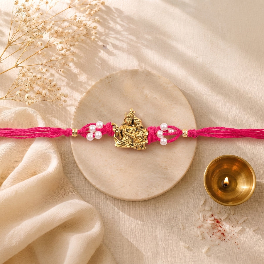 Radha Krishna Pearl Rakhi