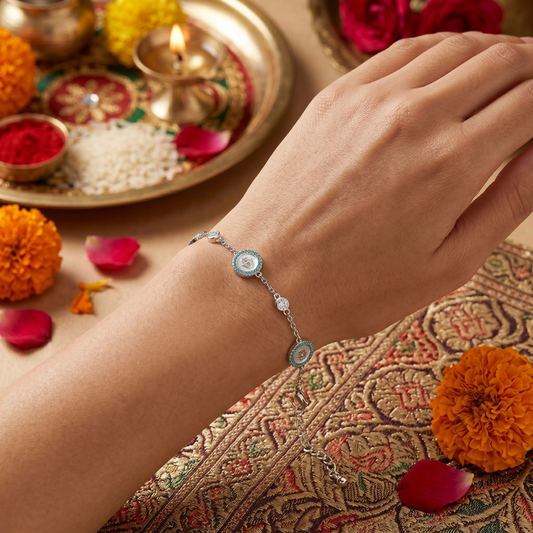 Silver Evil Eye Bracelet