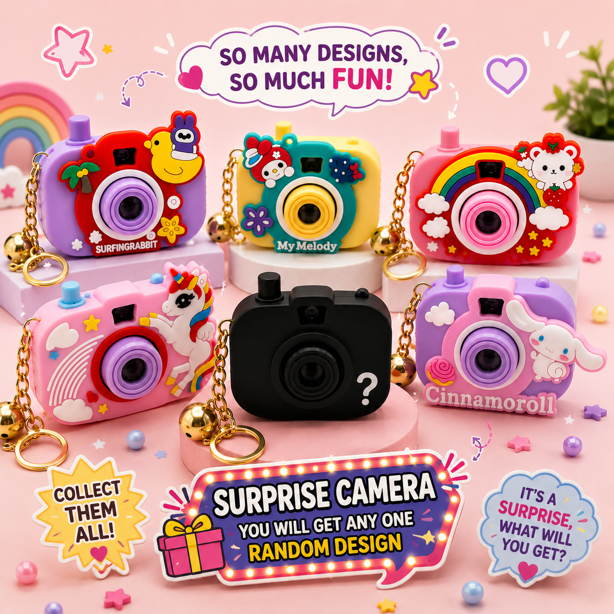 Captain Hero LED Kids Rakhi Band & Surprise Camera Keychain Gift Set