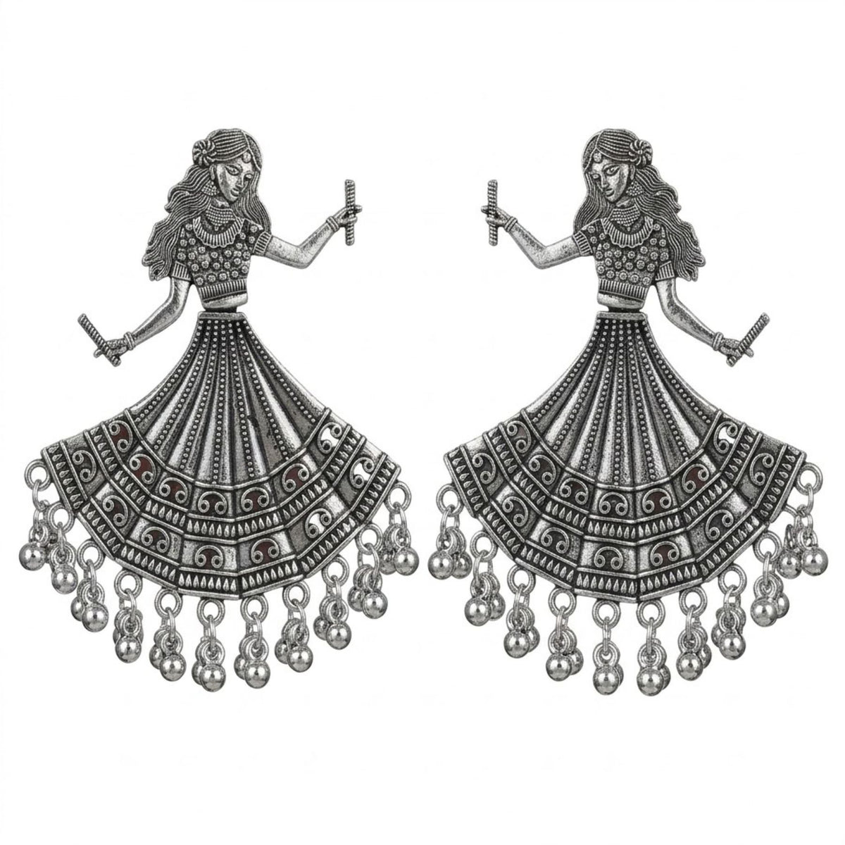 Garba Rani Dandiya Ghughri Earrings