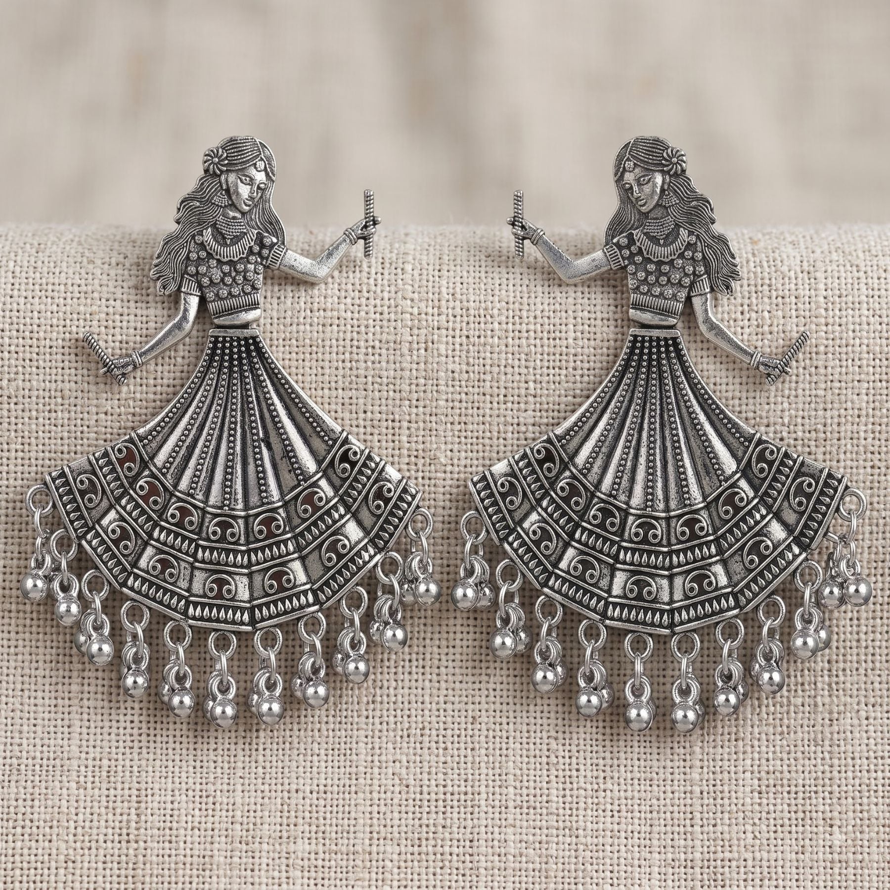 Garba Rani Dandiya Ghughri Earrings