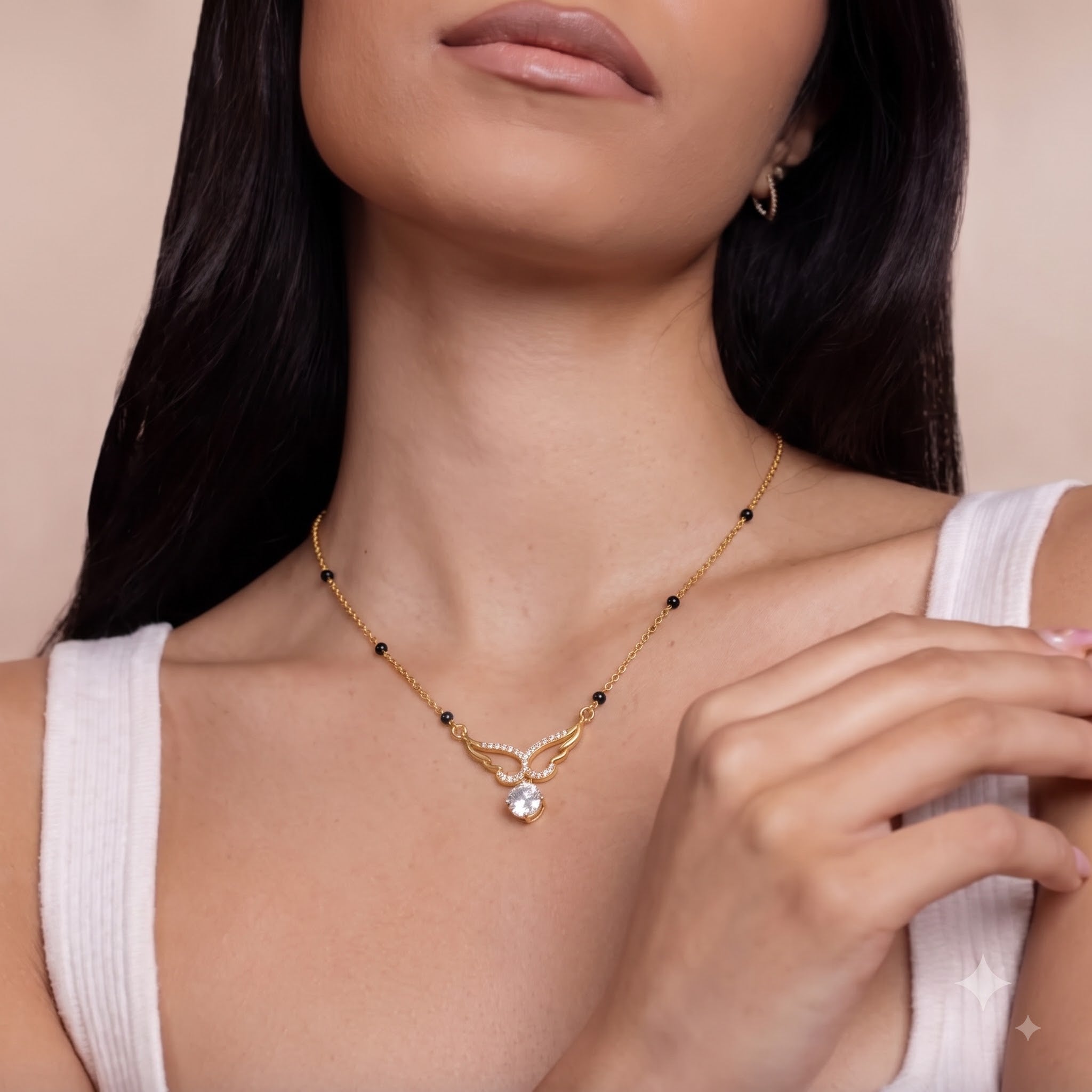 Apsara Wing Drop Mangalsutra