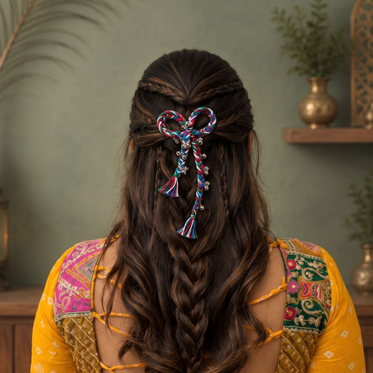 Navrang Dori Ghughri Bow Hair Clip