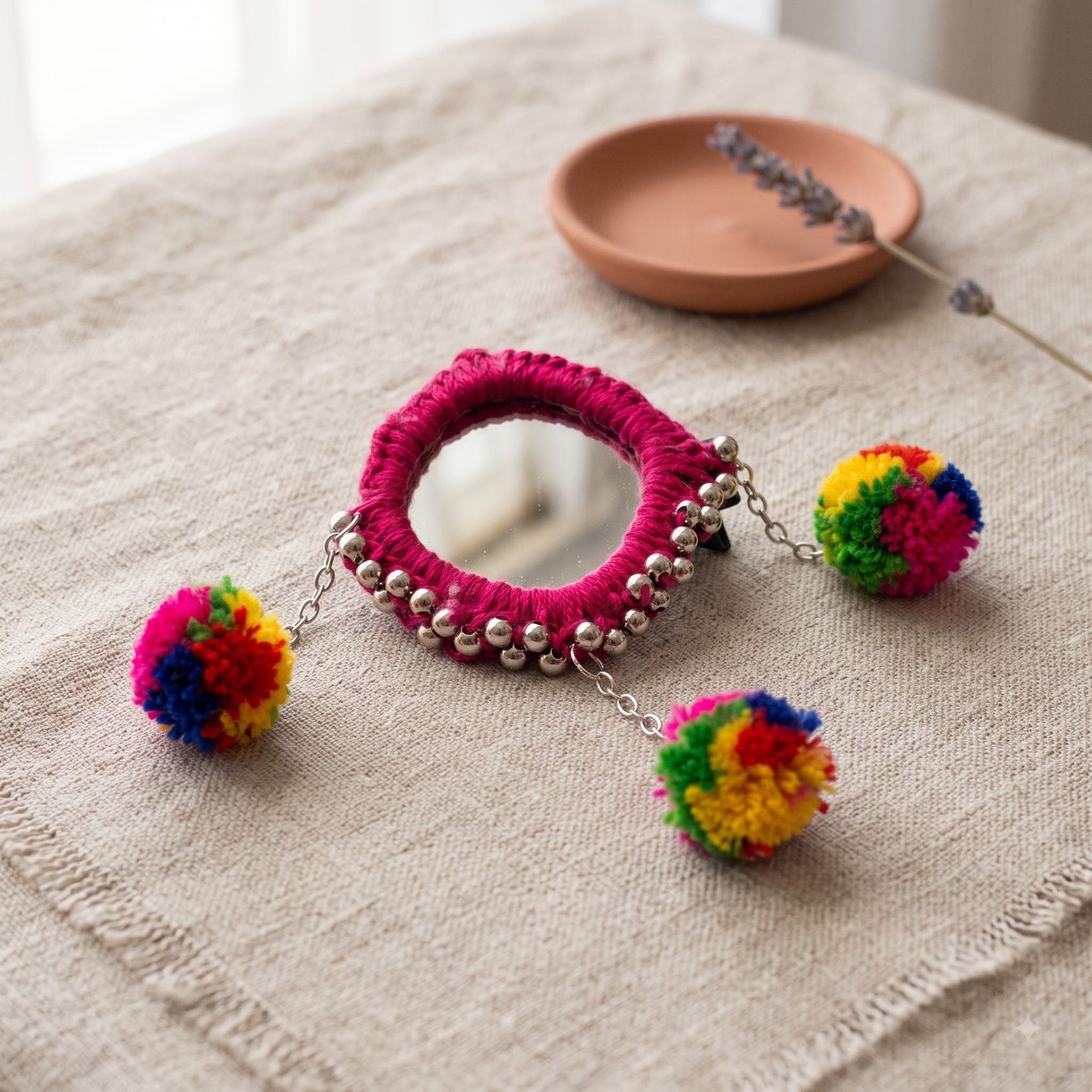 Abhla Rang Pompom Hair Latkan - image 3